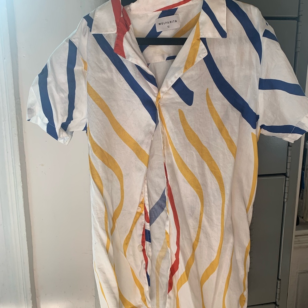 Kids Camp Shirt Multicolor, Sz 12 (like new*)